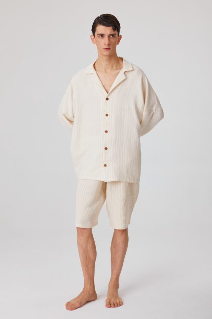 Müslin Çizgili Gömlek